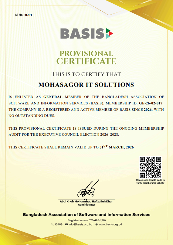 BASIS Provisional Certificate